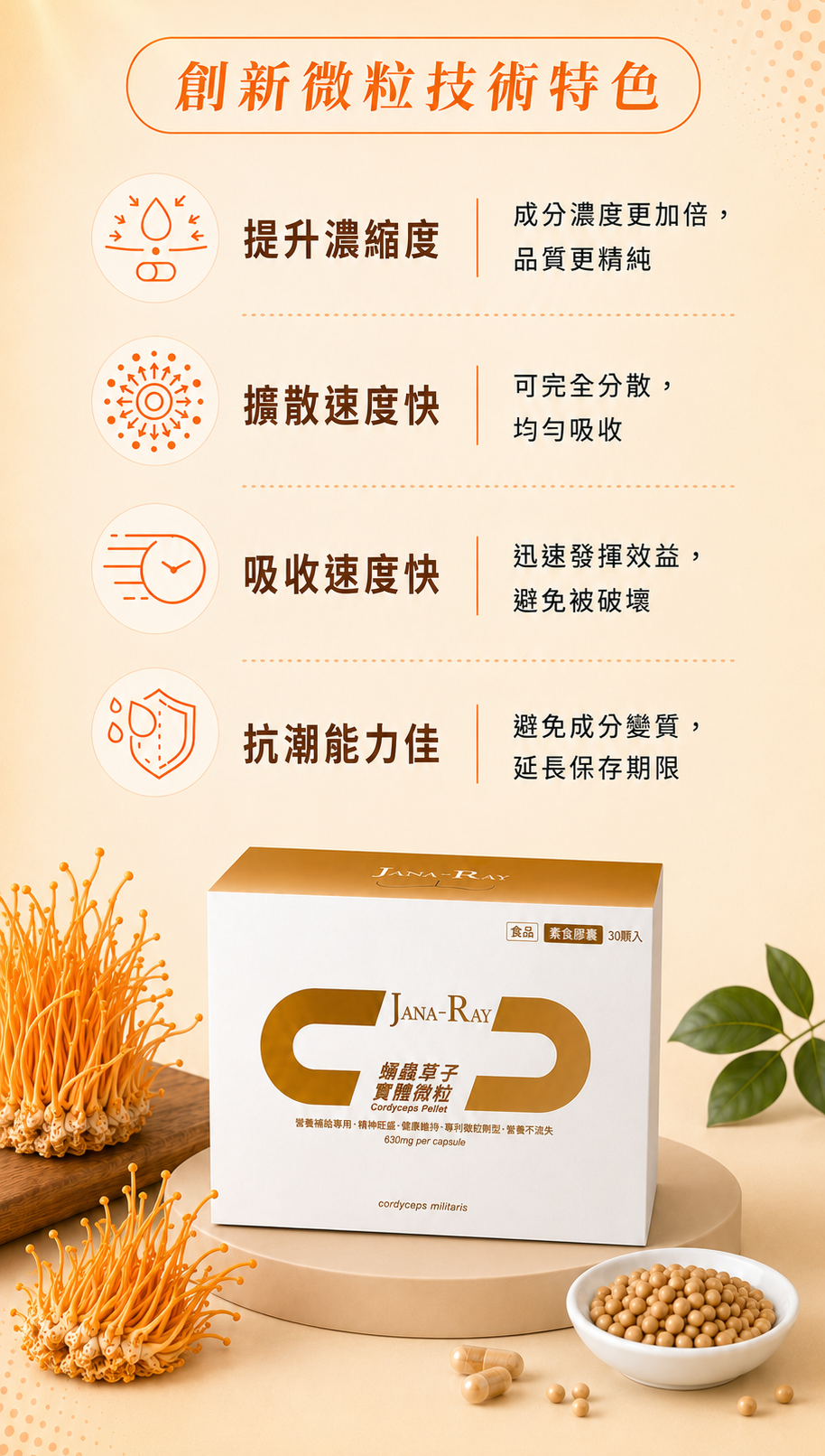 蛹蟲草子實體微粒產品介紹 - 適用對象與建議食用方式