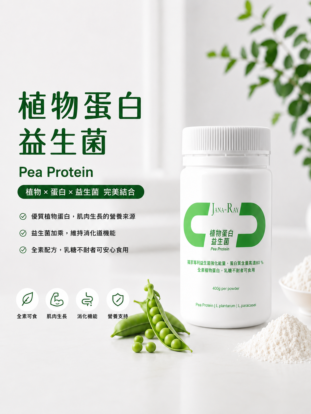 高安植物蛋白益生菌粉 產品外觀