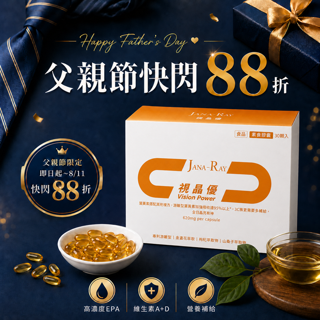 【爸氣補給】視晶優快閃88折